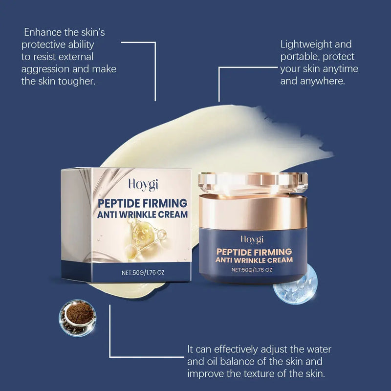 Hoygi Crema Reafirmante Antiarrugas con Péptidos – 50g ✨💆‍♀️